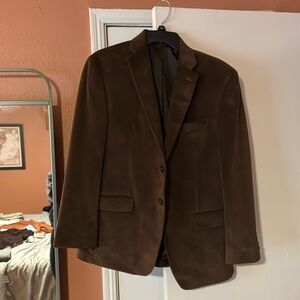 Calvin Klein Suede Suit Jacket